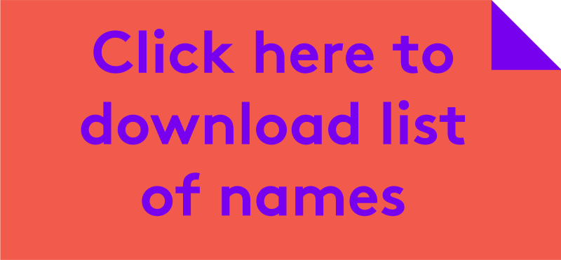 Click here to download list of names
